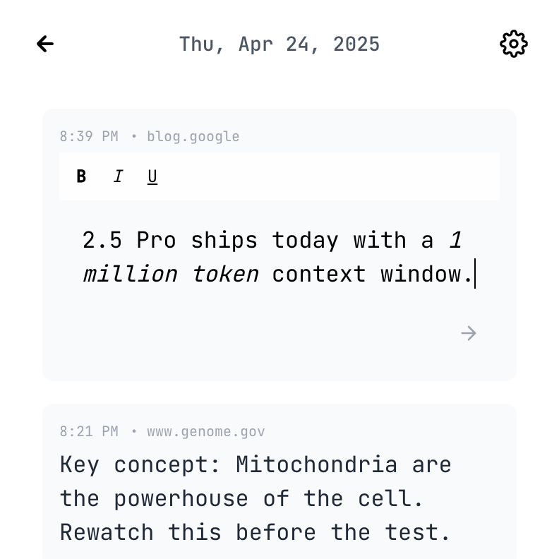Note-Taking Interface
